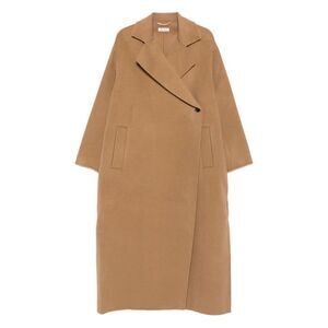 Soft Goat Neutrals Coats - Double Breasted & Peacoats Women